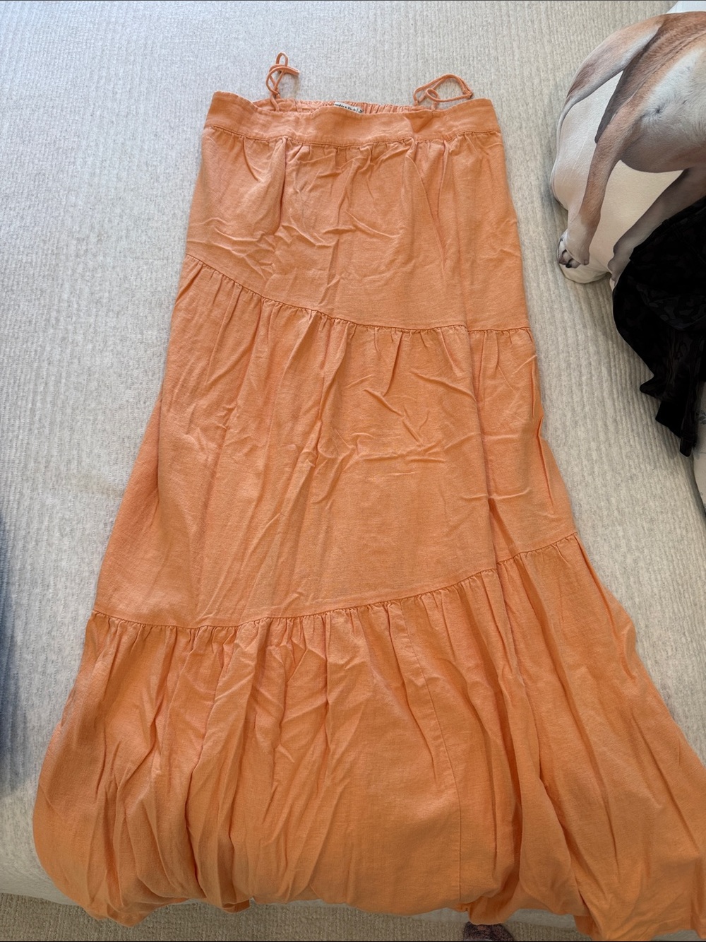 Women's Orange Tiered dress